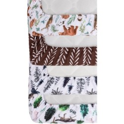 4 Pack Woodland Forest Animals Wood Neutral Unisex Fitted Baby Crib Sheets Set for Baby Boys or Girls