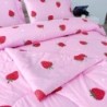 SDY 3PCS Strawberry Comforter Set Queen, Strawberry Queen Size Bedding Set, Kawaii Bed Set Kids Comforter Set, Cute Pink Bedding Room Decor for Girls, Children, Teen…