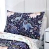 4 Piece Dinosaur Toddler Bedding Set for Boys, Premium Blue Toddler Comforter Set Crib Sheets Set Includes Flat Top Sheet, Fitted Sheet, Comforter, Envelope Pillowcase,Ultra Soft