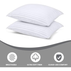 Utopia Bedding Bed Pillows for Sleeping King Size (White), Set of 2, Cooling Hotel Quality, for Back, Stomach or Side Sleepers