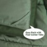 HIG 3pc Green Twin/Twin XL Comforter Set - All Season Reversible Down Alternative Comforter with Sham - Quilted Duvet Insert with Corner Tabs - Box Stitched Blanket - Breathable, Soft, Fluffy