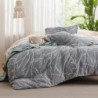 Bedsure Tree Branch Duvet Cover King - Botanical Duvet Cover Set with Zipper Closure, Grey Bedding Set, 3 Pieces, 1 Reversible Duvet Cover 104"x90" with 8 Corner Ties and 2 Pillow Shams 20"x36"