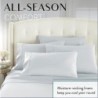 Danjor Linens King Size Sheets Set - 6 Piece Set Including 4 Pillowcases - Deep Pockets - Breathable, Soft Bed Sheets - Wrinkle Free - Machine Washable - Ice Blue King Bed Sheets - 6 pc