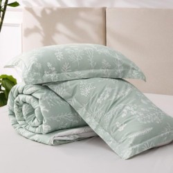 Bedsure Queen Comforter Set - Sage Green Comforter, Cute Floral Bedding Comforter Sets, 3 Pieces, 1 Soft Reversible Botanical Flowers Comforter and 2 Pillow Shams