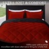 downluxe Queen Comforter Set - Red and Black Queen Comforter - Soft Bedding Sets for All Seasons - 3 Pieces - 1 Comforter (88"x92") and 2 Pillow Shams (20"x26")