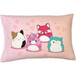 Squishmallows Bedding Silky Satin Standard Beauty Silky Satin Standard Reversible Pillowcase Cover 20x30 for Hair and Skin, (Officially Licensed Product)