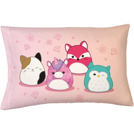 Squishmallows Bedding Silky Satin Standard Beauty Silky Satin Standard Reversible Pillowcase Cover 20x30 for Hair and Skin, (Officially Licensed Product)