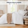 White Queen Comforter Set - 3 Pieces Seersucker Lightweight Bedding Comforter Sets (1 Soft Fluffy Comforter & 2 Pillowcases) - All Seasons Cozy Modern Bed Sets